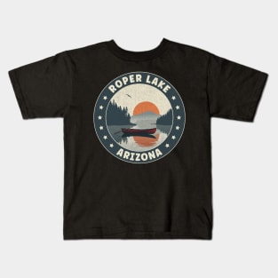 Roper Lake Arizona Sunset Kids T-Shirt